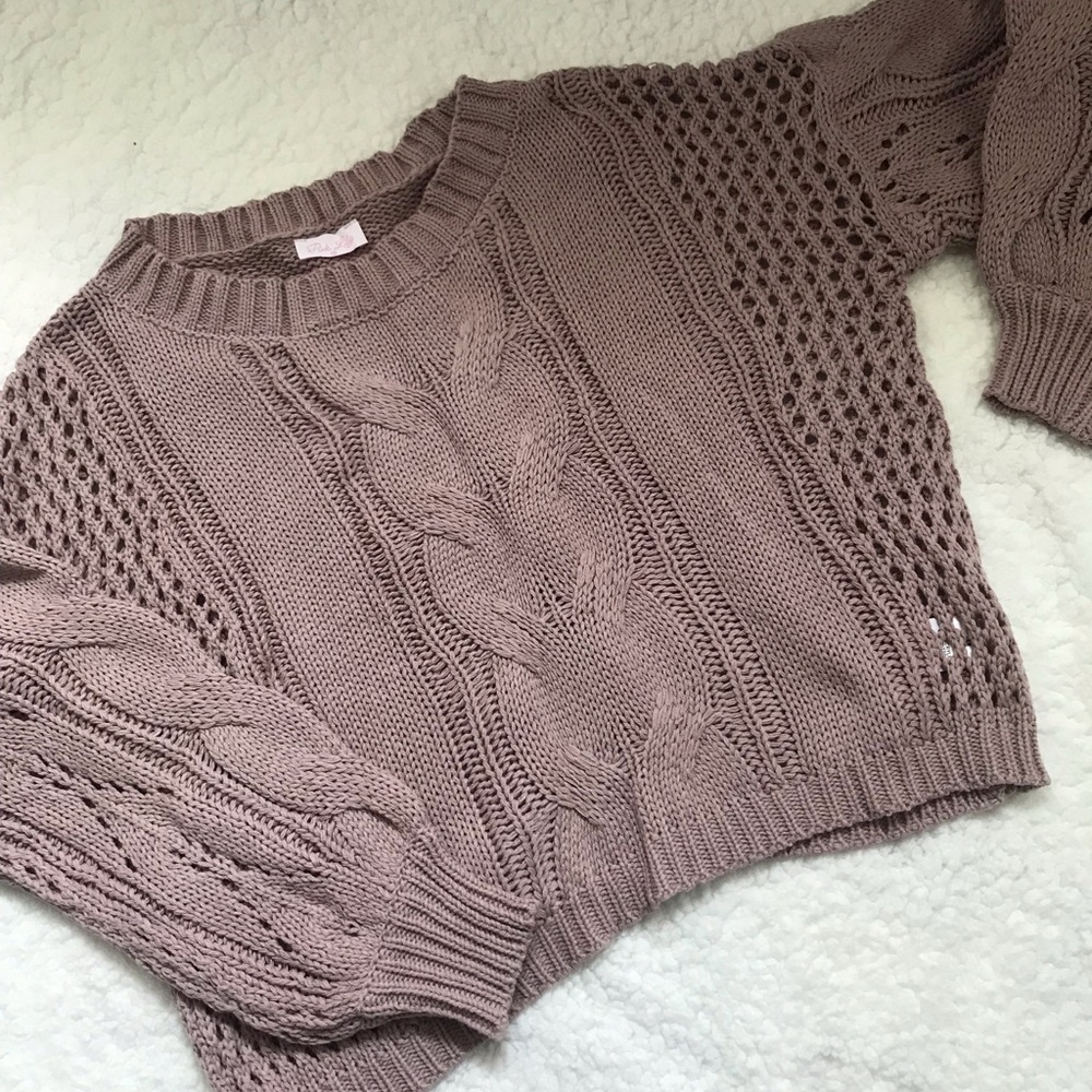 Cable Knit Sweater in Taupe